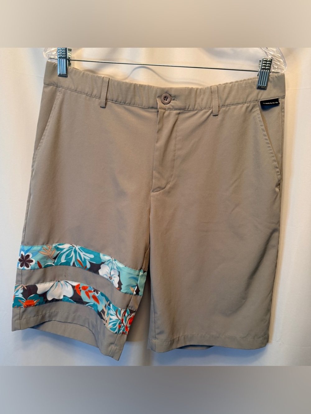 Tattoo Golf Men’s 32 Zuma Cool-Stretch Golf Shorts Gray Blue Print Skills Floral